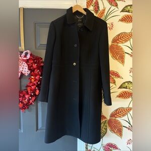 J. Crew Classic Black Trench Coat Size 10